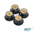 Gibson PRMK-020 Top Hat Knobs (4) / Black-Gold